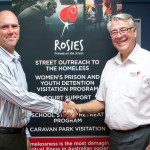 New General Manager Troy Bailey (left) is officially welcomed by predecessor Bob Boardman